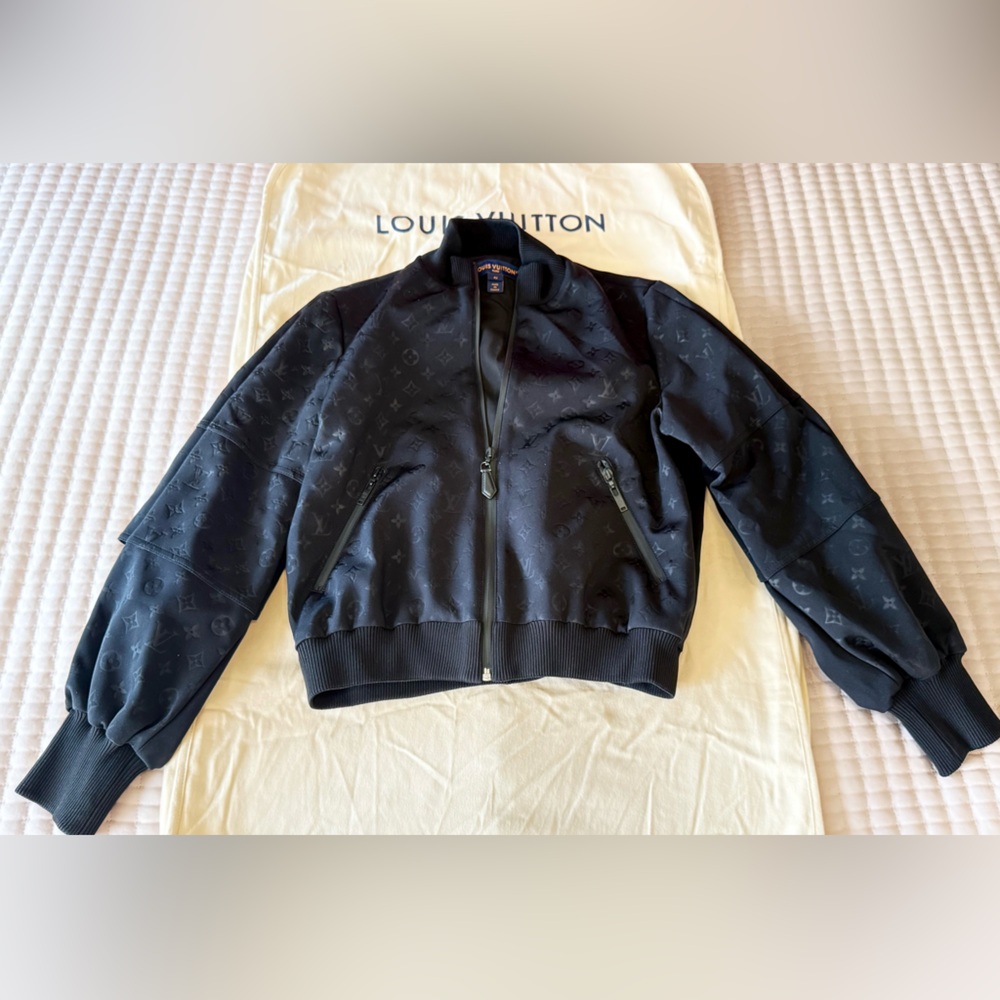 Louis Vuitton Zip-Up Jogging Jacket – Monogram Black